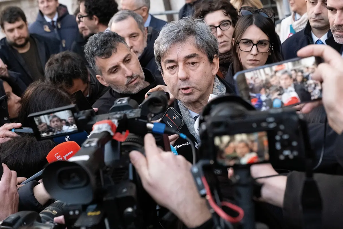 Cesare Parodi, presidente dell\\u2019Associazione Nazionale Magistrati ANM, a Palazzo Chigi per l\\u2019incontro con la Presidente Meloni sul tema della riforma dell\\u2019ordine giudiziario , LAPRESSE