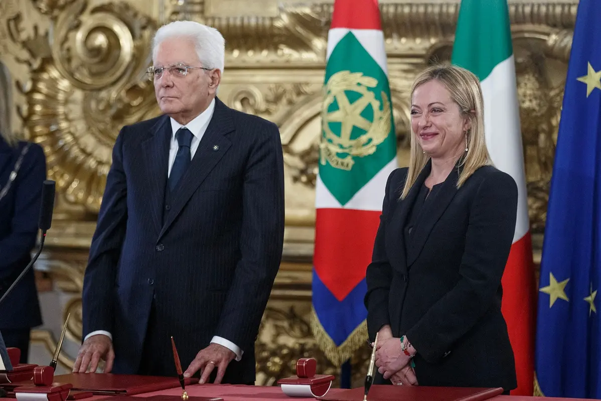 Il presidente della Repubblica Sergio Mattarella e la premier Giorgia Meloni