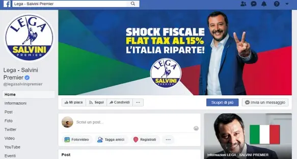 Facebook censura i post sulla pagina della Lega, anzi no