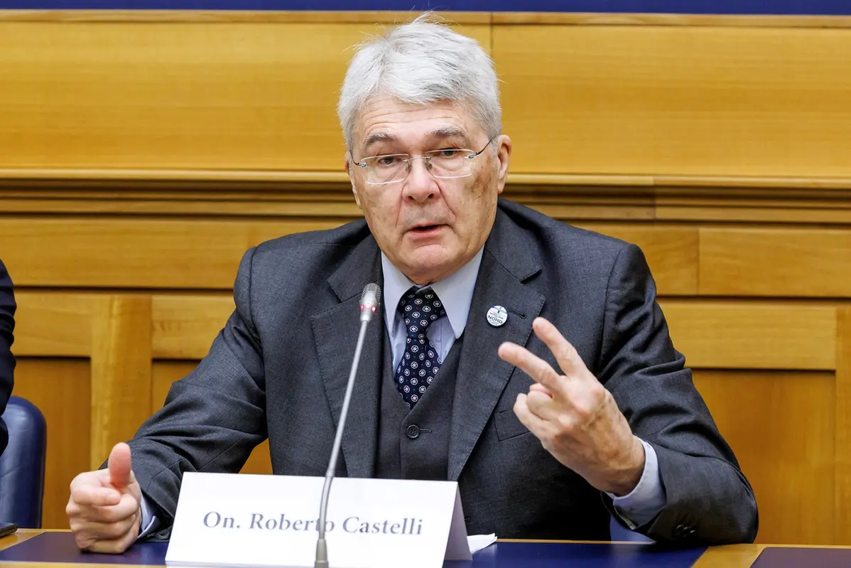 Roberto Castelli, insieme a Cateno De Luca, presenta la lista \\u201CLiberta\\u201D (LaPresse) , LAPRESSE