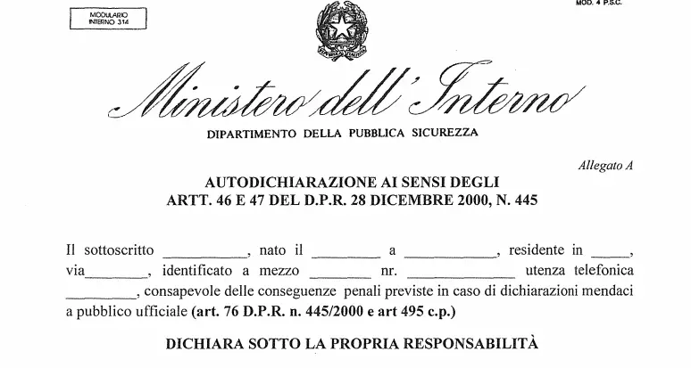 Autocertificazione, ovvero uno strumento assai opinabile che bisogna contrastare