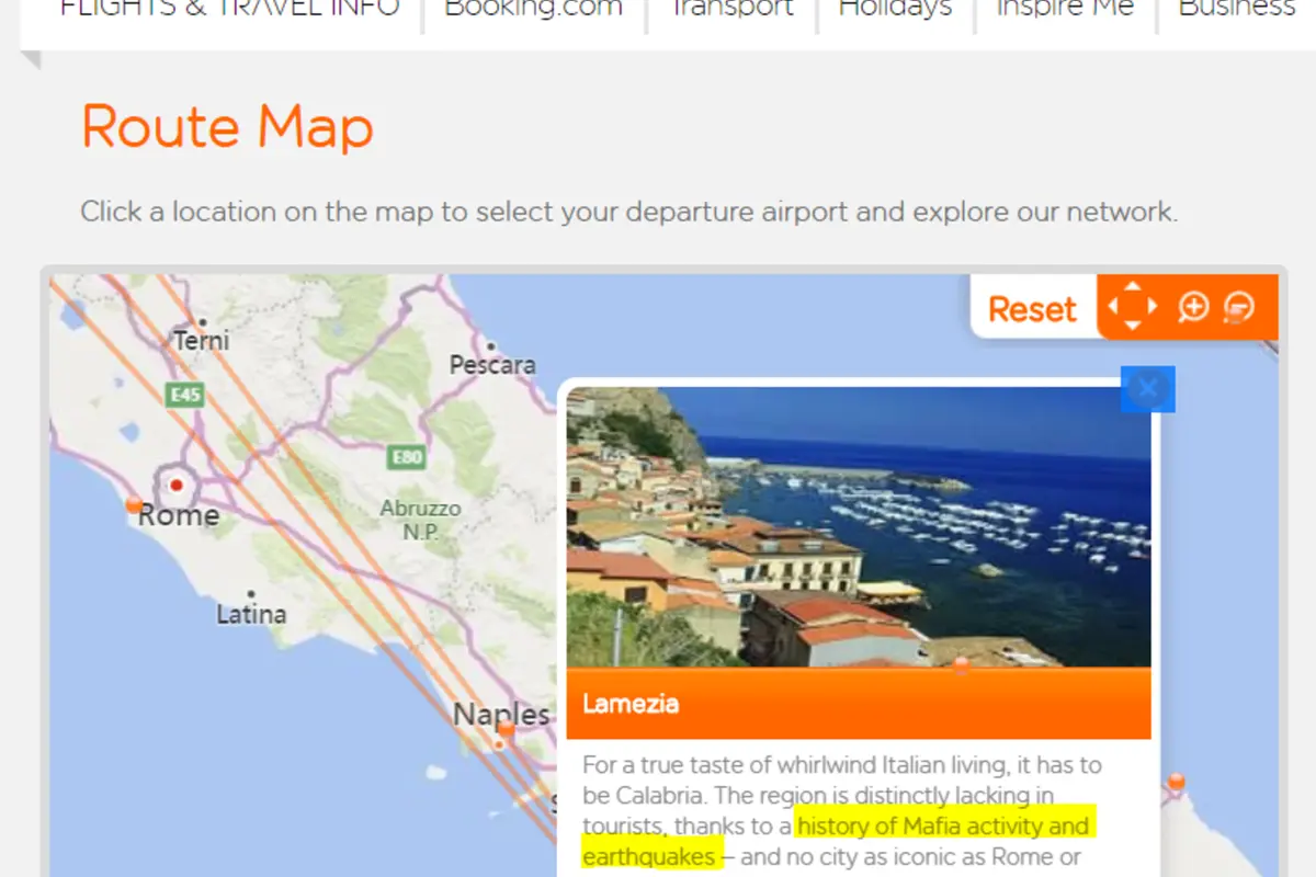 Easyjet calabria