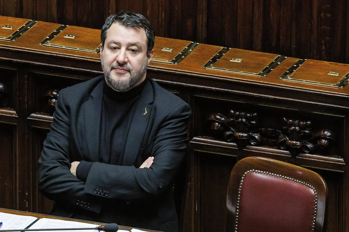 Foto Roberto Monaldo / LaPresse 07-02-2024 Roma Politica Camera dei deputati - Question time Nella foto Matteo Salvini 07-02-2024 Rome (Italy) Politics Chamber of deputies - Question time In the pic Matteo Salvini , LAPRESSE