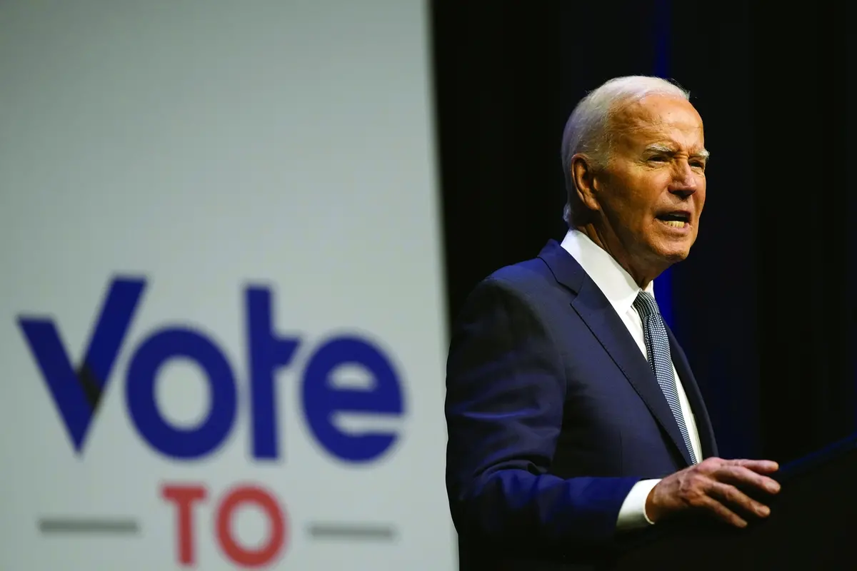 President Joe Biden speaks to community leaders at the Vote to Live Action Fund\\'s 2024 Prosperity Summit co-hosted by CBC Chair Rep. Steven Horsford, D-Nev., in North Las Vegas, Nev., Tuesday, July 16, 2024. (AP Photo/Susan Walsh) , Associated Press/LaPresse