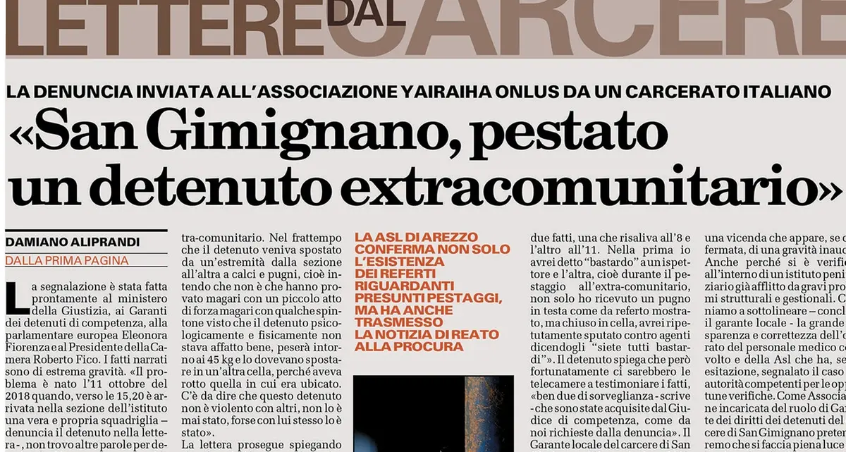 Quei pestaggi a San Gimignano che questo giornale denunciò un anno fa