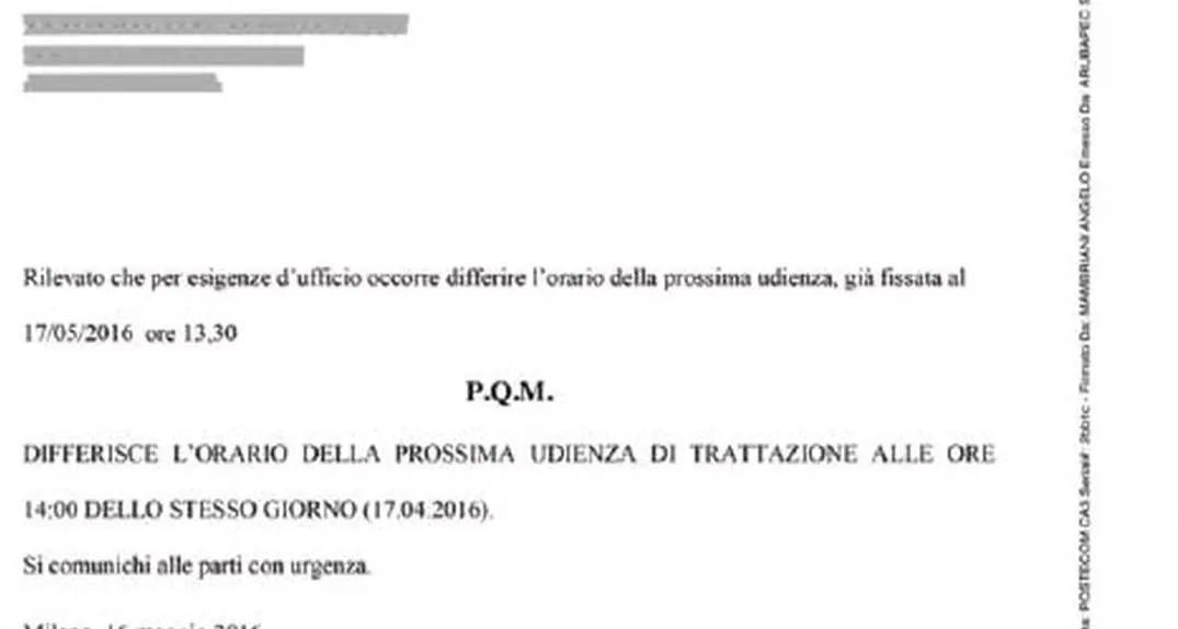 L’avviso di differimento all'avvocato: una rarità