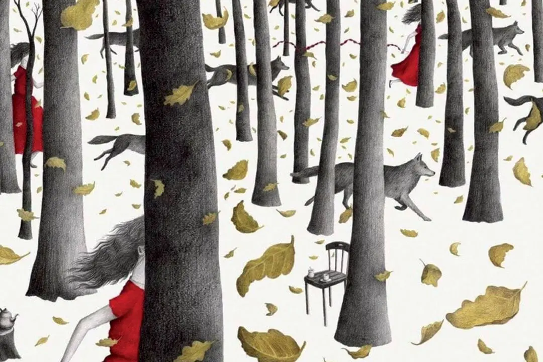 Illustrazioni tratte da \"Correndo coi Lupi\", una mostra non recente che ha raccolto opere di illustratori provenienti da Estonia, Lettonia, Lituania, scelte dall\\'artista estone Viive Noor