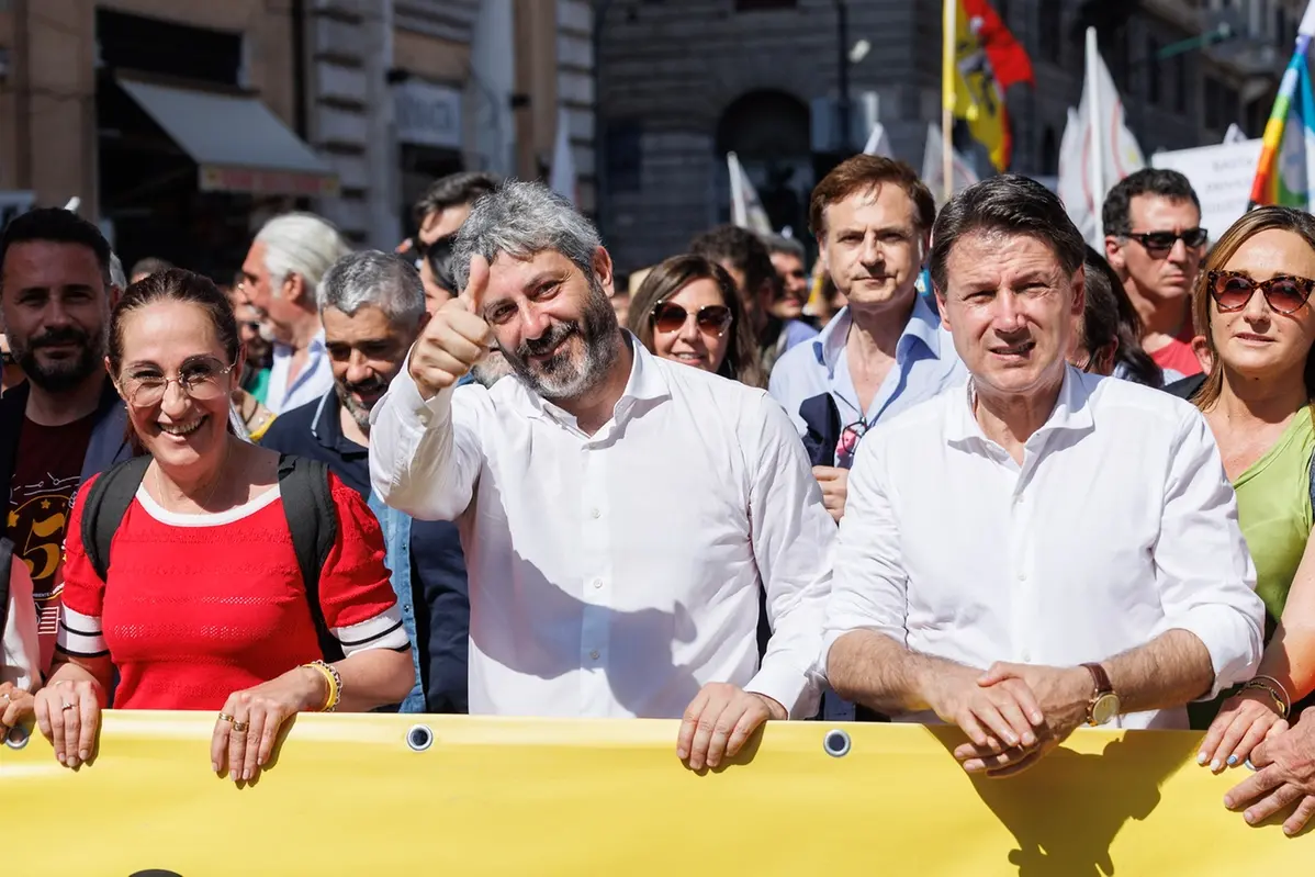 Roberto Fico alla manifestazione organizzata dal Movimento Cinque Stelle