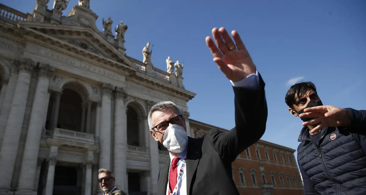 Assalto alla Cgil, manifestazione unitaria dei sindacati a Roma FOTO