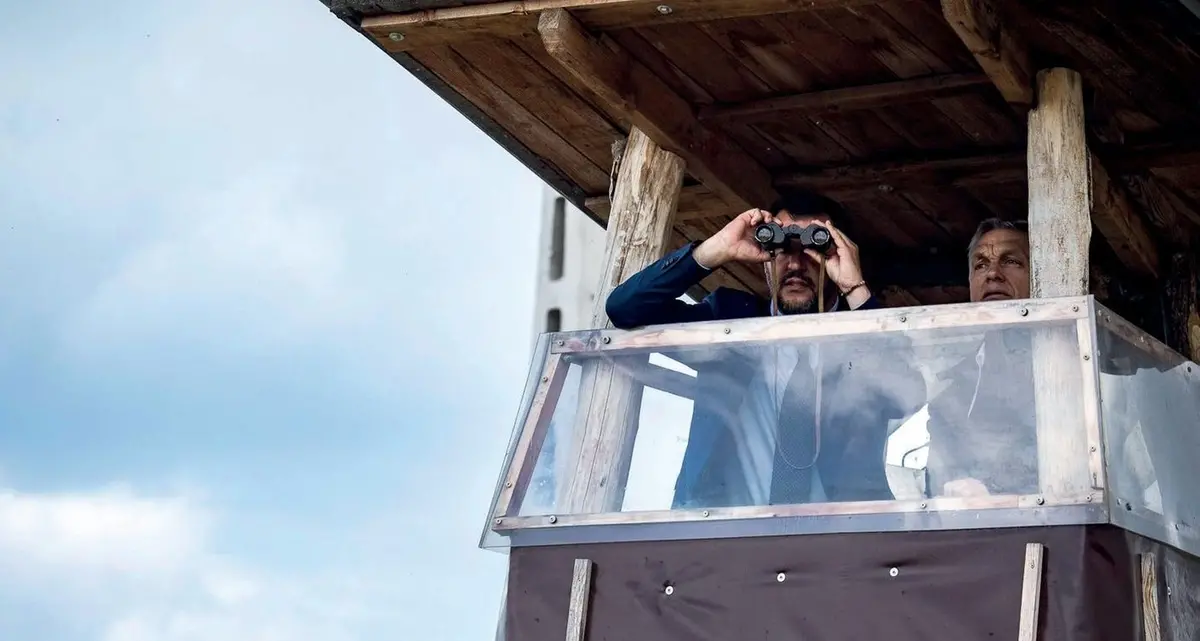 Salvini a lezione da Orban: «il muro anti migranti è un esempio»