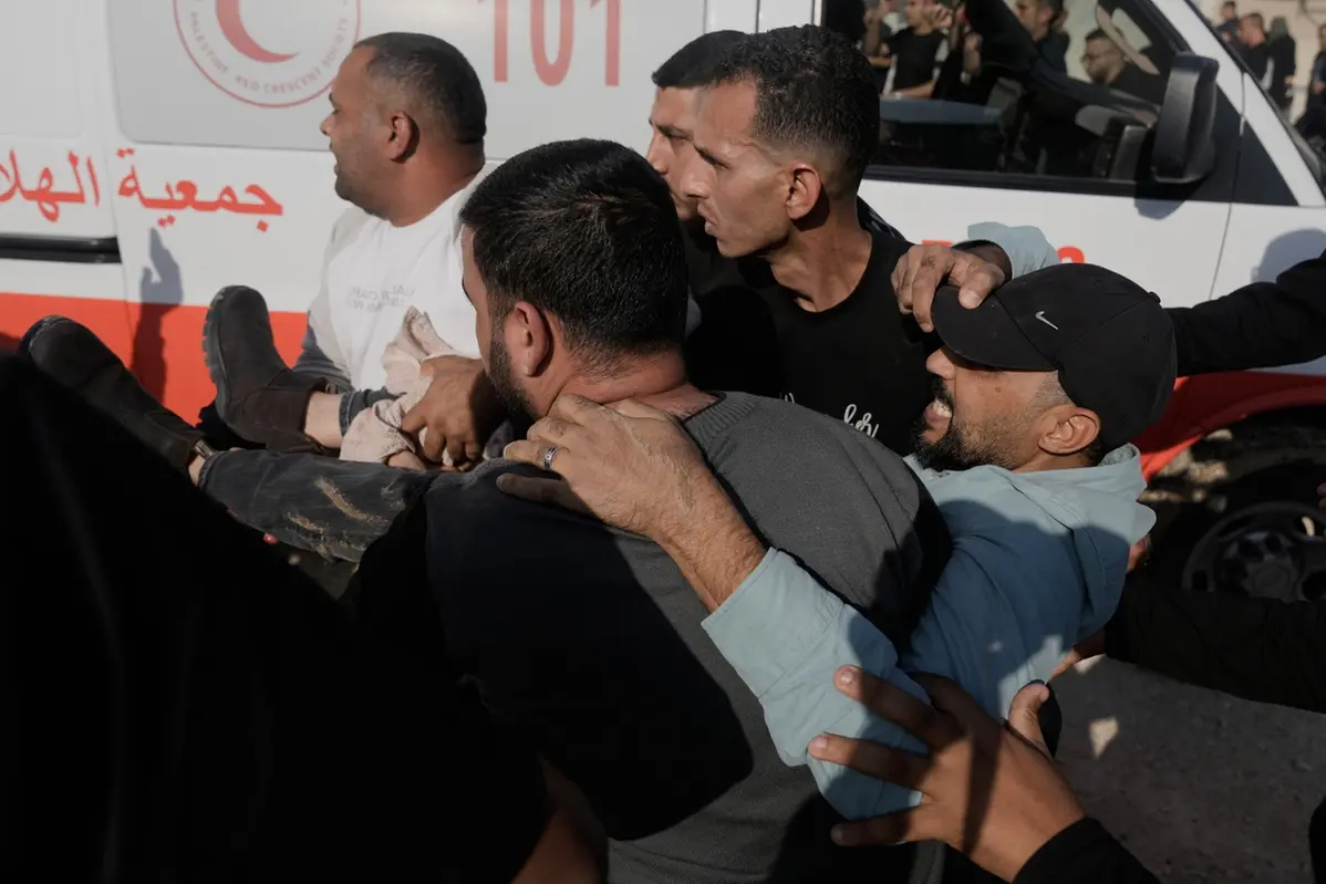 Palestinesi sfollati protestano per chiedere di tornare nelle loro case a Nur Shams in Cisgiordania , APN