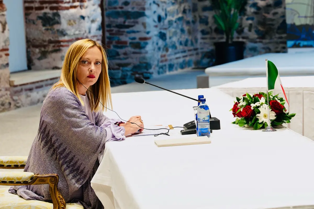 IL PRESIDENTE DEL CONSIGLIO GIORGIA MELONI , IMAGOECONOMICA