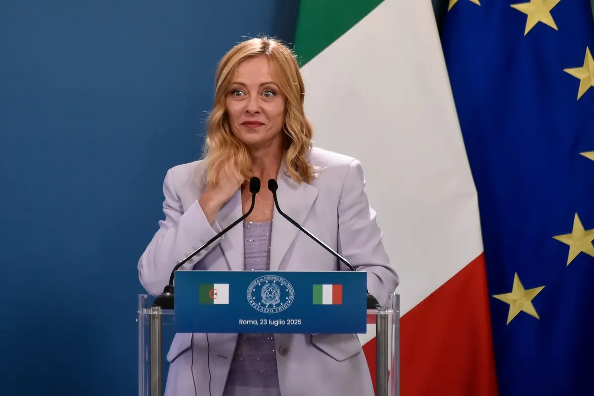 LA PRESIDENTE DEL CONSIGLIO GIORGIA MELONI , IMAGOECONOMICA