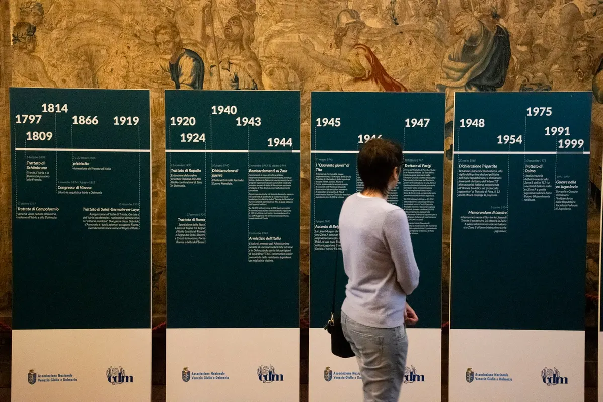 Giorno del Ricordo per onorare la memoria delle vittime delle Foibe apertura della mostra a palazzo Marino , LAPRESSE