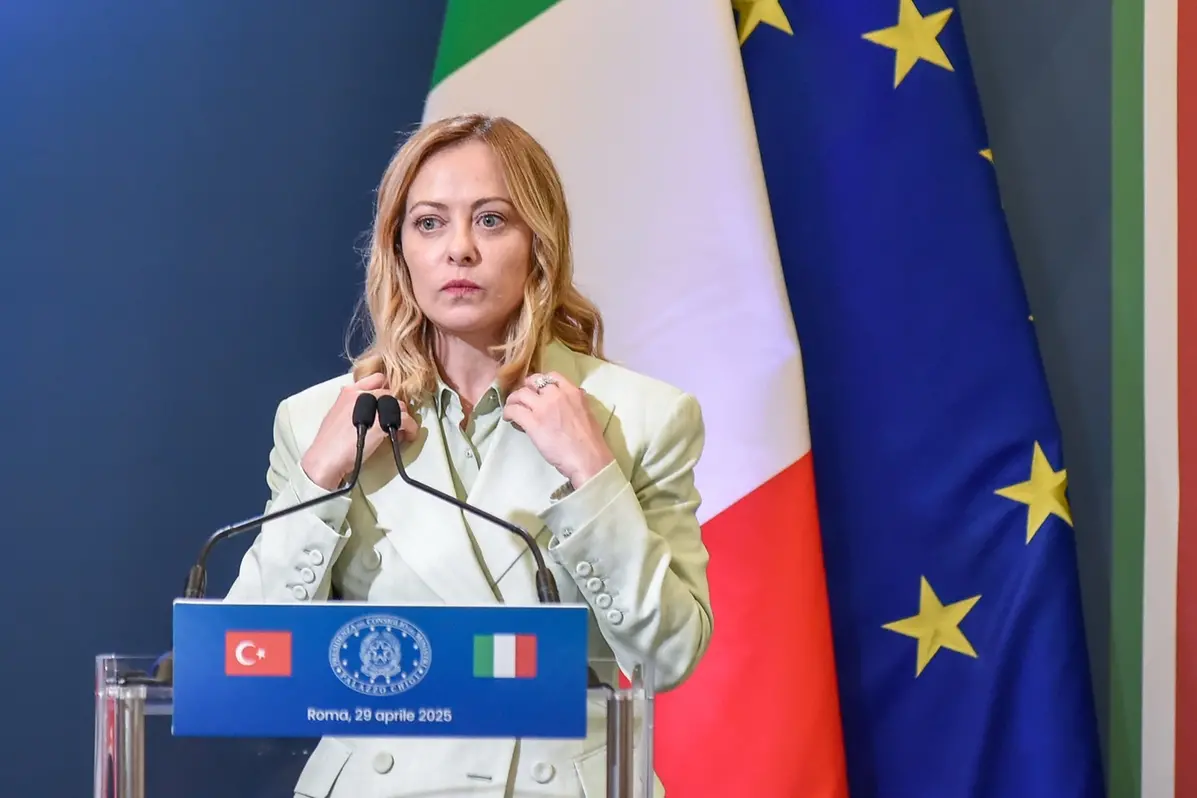 LA PRESIDENTE DEL CONSIGLIO GIORGIA MELONI , IMAGOECONOMICA