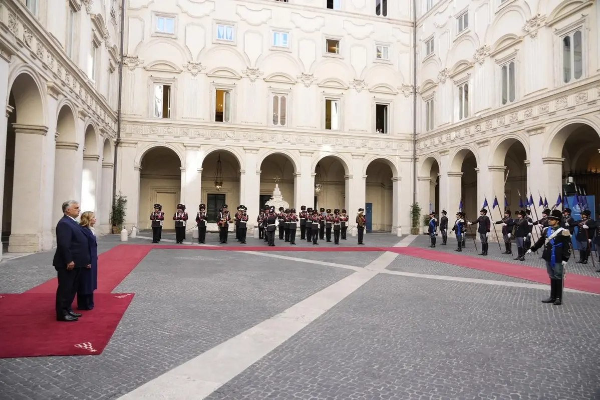 Una cerimonia a Palazzo Chigi