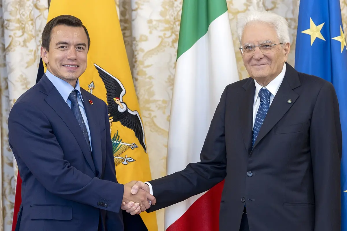 IL PRESIDENTE SERGIO MATTARELLA DANIEL NOBOA AZIN, PRESIDENTE DELLA REPUBBLICA DELL\\u2019ECUADOR , IMAGOECONOMICA