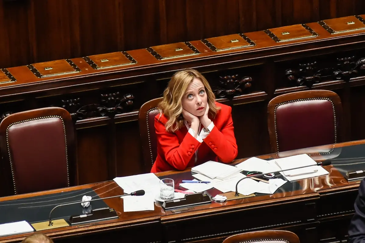 LA PRESIDENTE DEL CONSIGLIO GIORGIA MELONI , IMAGOECONOMICA