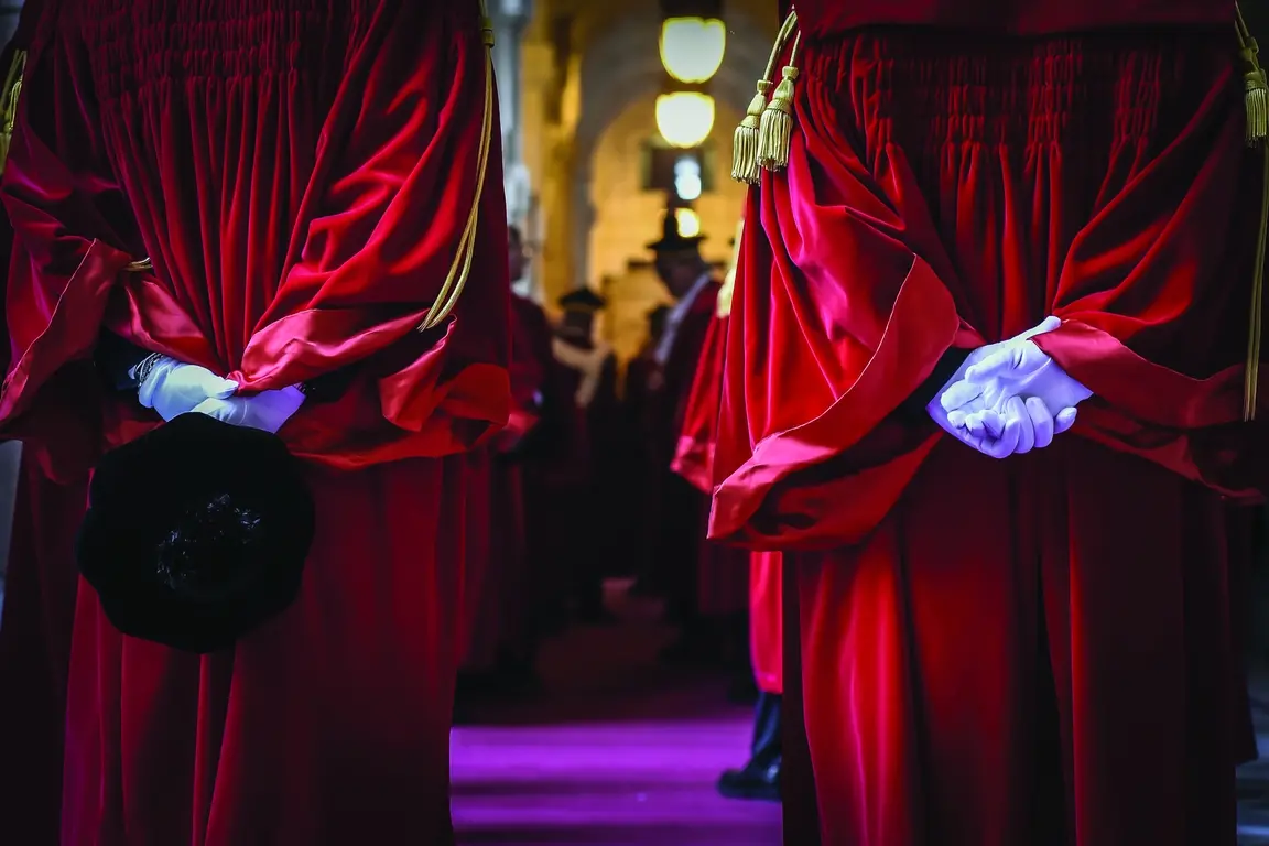 INAUGURAZIONE ANNO GIUDIZIARIO DELLA CORTE DI CASSAZIONE MAGISTRATO MAGISTRATI TOGA TOGHE ROSSA ROSSE ERMELLINO MAGISTRATURA , IMAGOECONOMICA