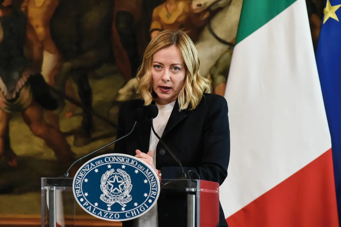 LA PRESIDENTE DEL CONSIGLIO GIORGIA MELONI , IMAGOECONOMICA