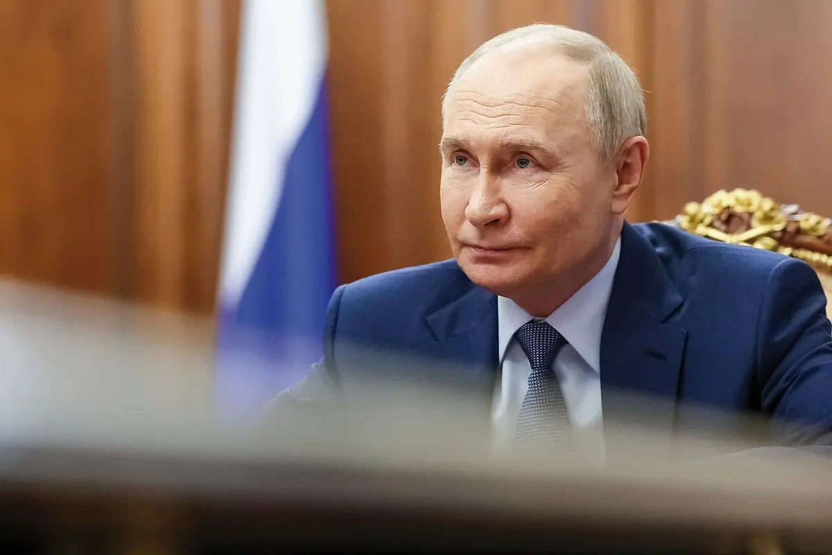 Russian President Vladimir Putin speaks with the Presidential Commissioner for Children\\'s Rights Maria Lvova-Belova during their meeting at the Kremlin, in Moscow, Russia, Monday, June 2, 2025. (Gavriil Grigorov, Sputnik, Kremlin Pool Photo via AP) , AP