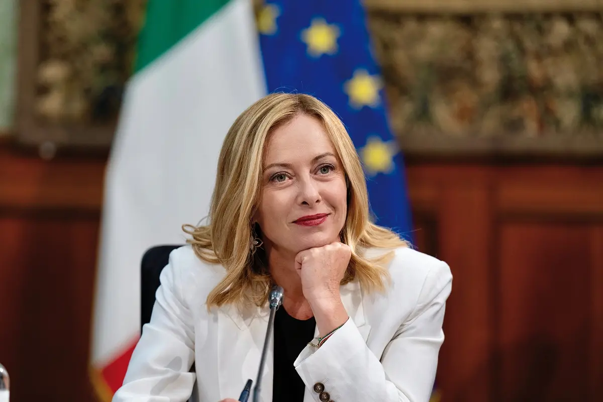 IL PRESIDENTE DEL CONSIGLIO GIORGIA MELONI , IMAGOECONOMICA