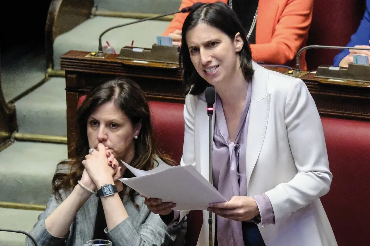 Elly Schlein PD in occasione della discussione sulle mozioni parlamentari sulla situazione a Gaza. Camera dei Deputati a Roma, Mercoled\\u00EC 21 Maggio 2025 (foto Mauro Scrobogna / LaPresse) Elly Schlein PD on the occasion of the debate on the parliamentary motions on the situation in Gaza. Chamber of Deputies in Rome, Wednesday May 21 2025. (Photo by Mauro Scrobogna / LaPresse) , LAPRESSE