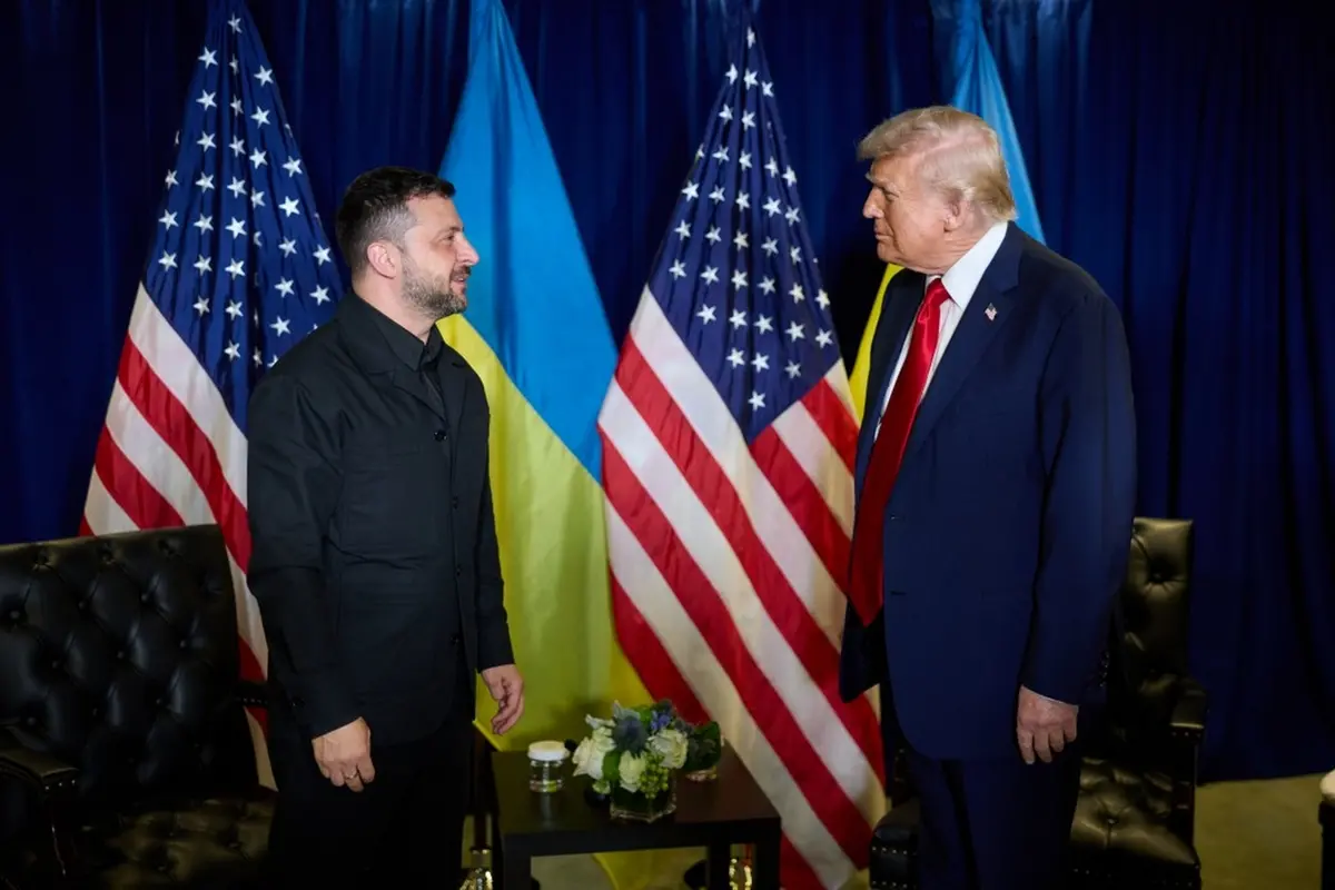 VOLODYMYR ZELENSKY PRESIDENTE DELL\\'UCRAINA, DONALD TRUMP PRESIDENTE USA , IMAGOECONOMICA
