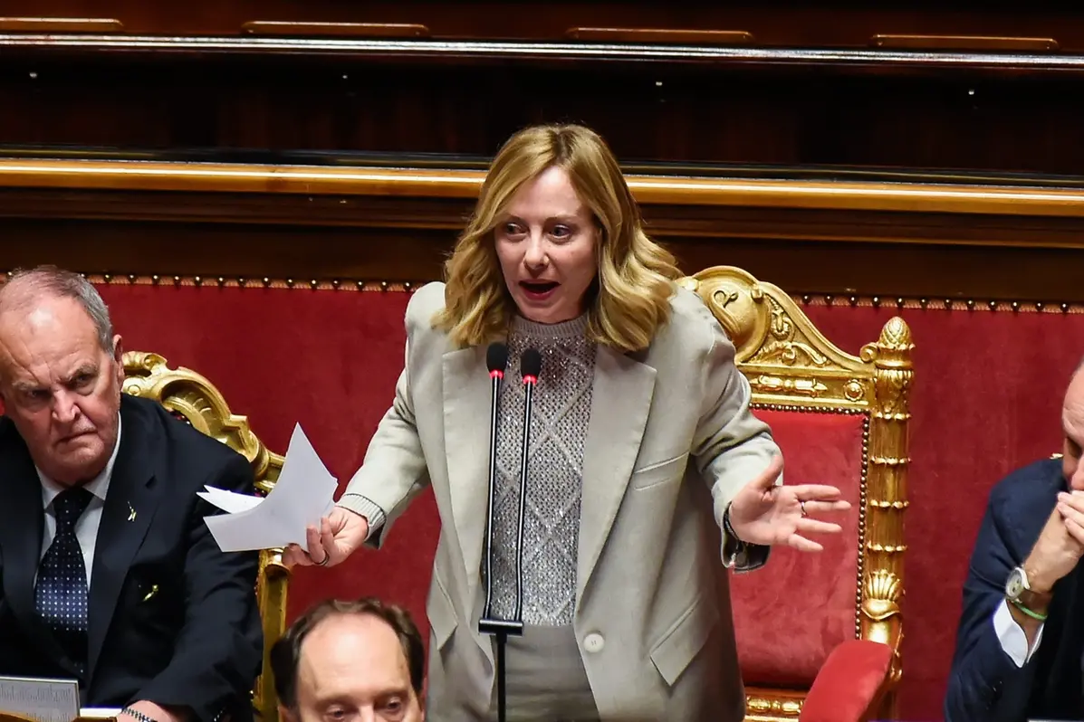 LA PRESIDENTE DEL CONSIGLIO GIORGIA MELONI , IMAGOECONOMICA