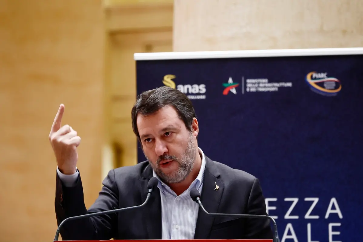 Il Ministro dei Trasporti e delle Infrastrutture Matteo Salvini partecipa al convegno sulla sicurezza stradale , LAPRESSE