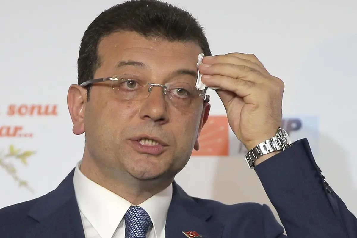 Ekrem Imamoglu, candidato sindaco di Istanbul del Partito Popolare Repubblicano (CHP) , AP