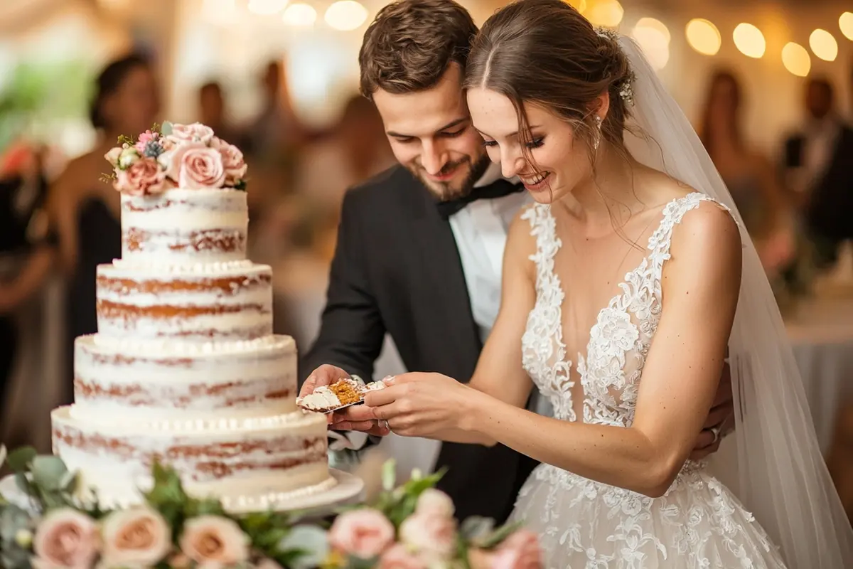 TORTA NUZIALE MATRIMONIO TORTE WEDDING SPOSI GENERATE AI IA SPOSI , IMAGOECONOMICA