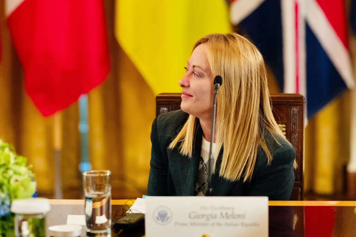 LA PRESIDENTE GIORGIA MELONI A WASHINGTON PER IL VERTICE TRUMP -ZELENSKY E CON I LEADER EUROPEI , ufficio imagoeconomica / via chi
