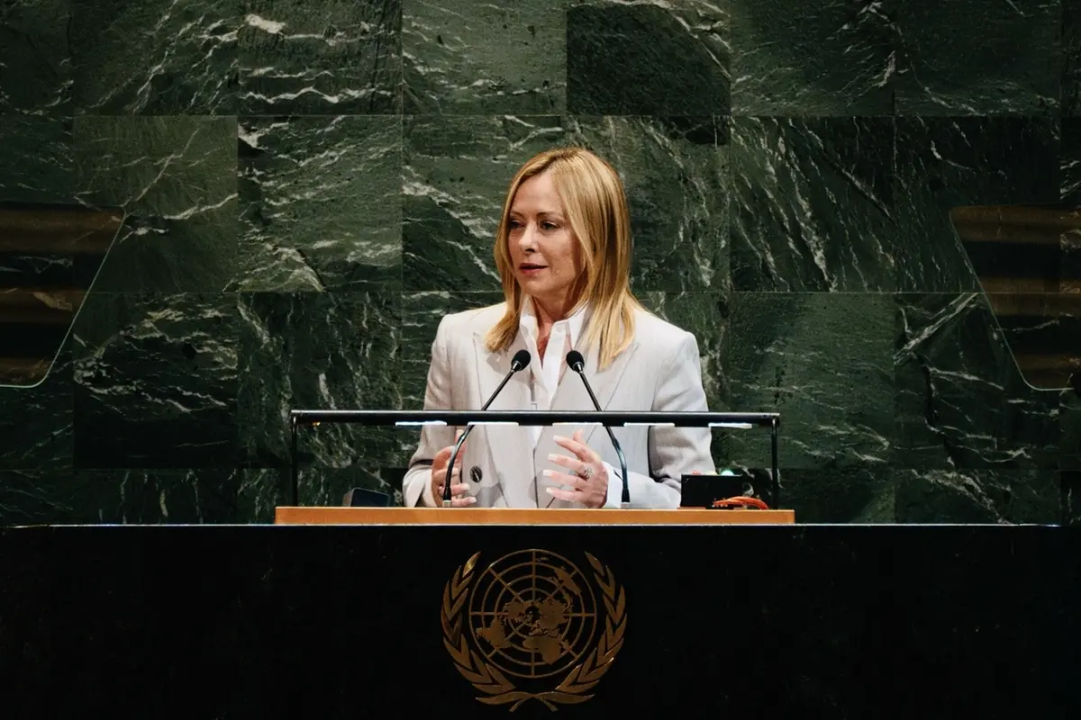 Giorgia Meloni all\\'Onu , UFFICIO STAMPA