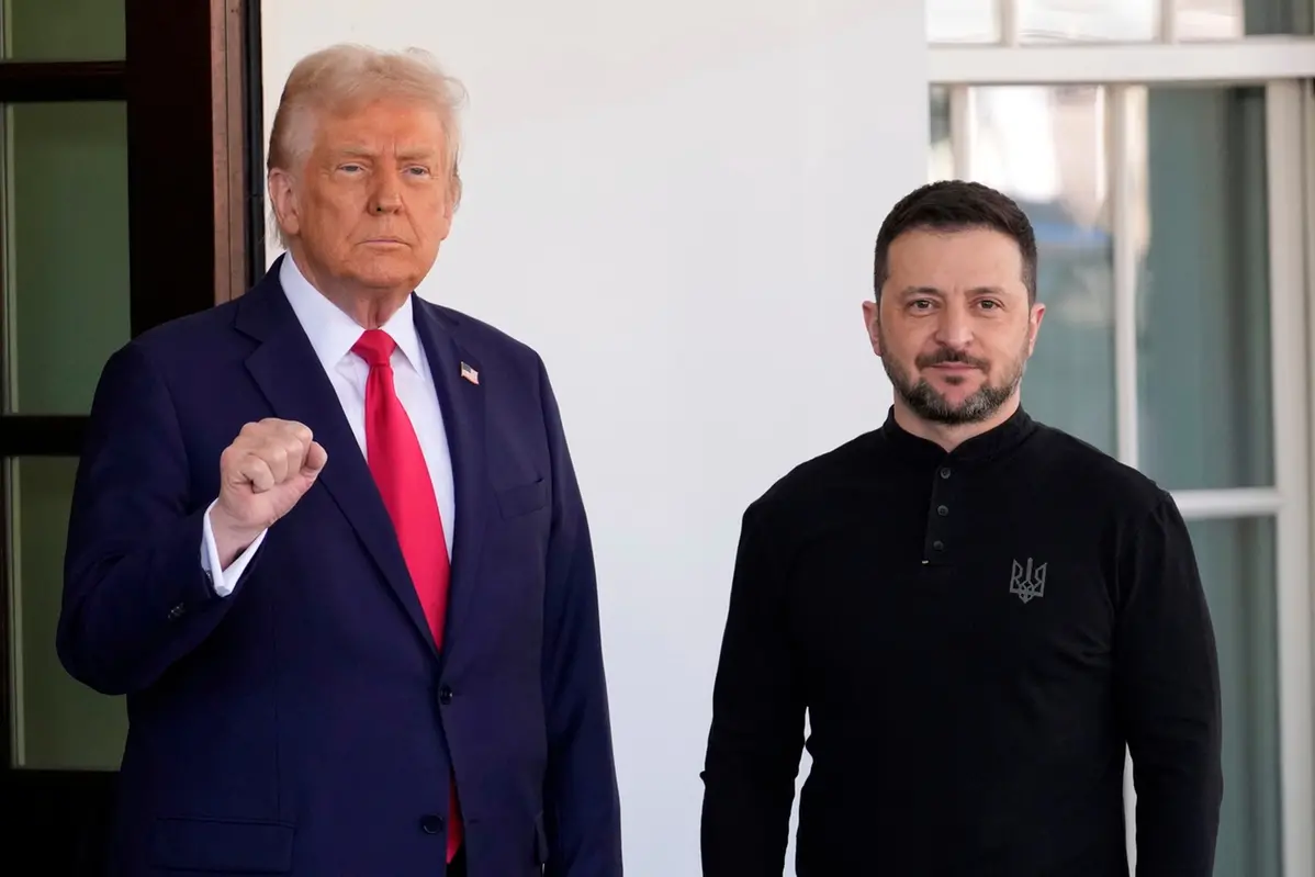 Il Presidente Donald Trump riceve il Presidente dell\\'Ucraina Volodymyr Zelensky alla Casa Bianca , APN