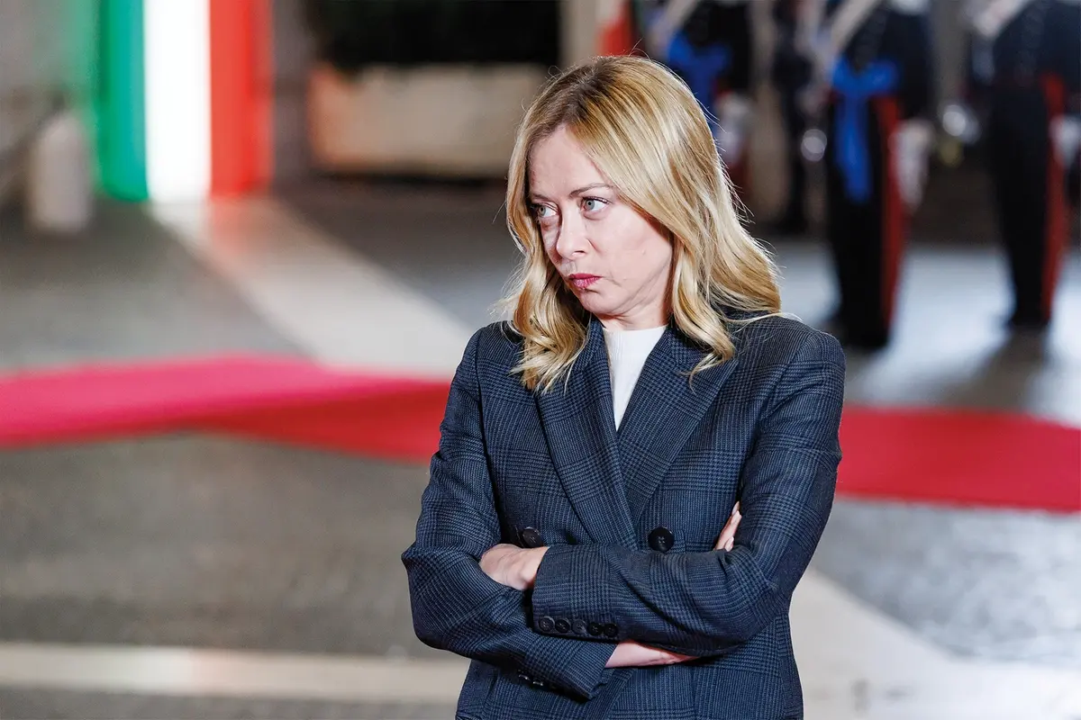 La presidente del Consiglio Giorgia Meloni a Palazzo Chigi in occasione dell\\u00D5incontro con il primo ministro della Repubblica di Croazia Andrej Plenkovic, Roma, Mercoled\\u201C 19 Novembre 2025 (Foto Roberto Monaldo / LaPresse) Premier Giorgia Meloni at Palazzo Chigi on the occasion of the meeting whit the prime minister of the Republic of Croatia Andrej Plenkovic, Rome, Wednesday, November 19, 2025 (Photo by Roberto Monaldo / LaPresse) , LAPRESSE