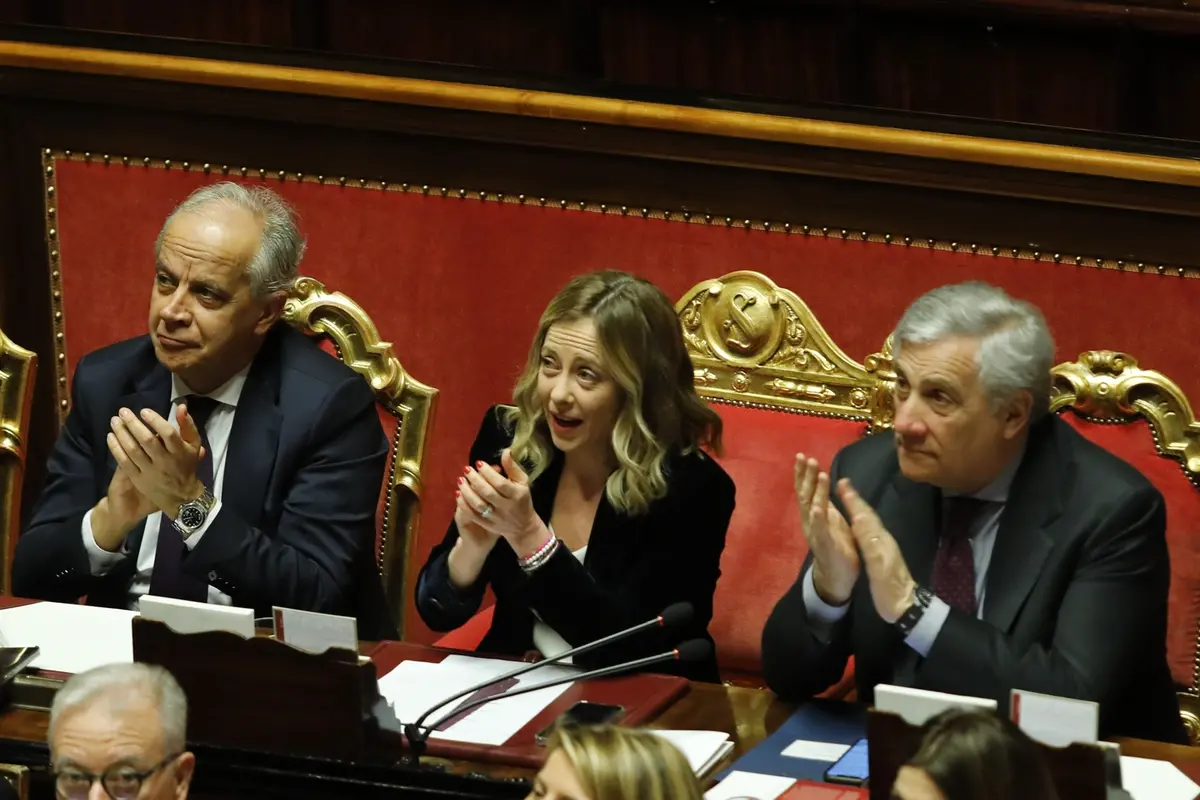 MATTEO PIANTEDOSI, MINISTRO DELL\\'INTERNO, GIORGIA MELONI, PRESIDENTE DEL CONSIGLIO, ANTONIO TAJANI, MINISTRO DEGLI ESTERI , IMAGOECONOMICA