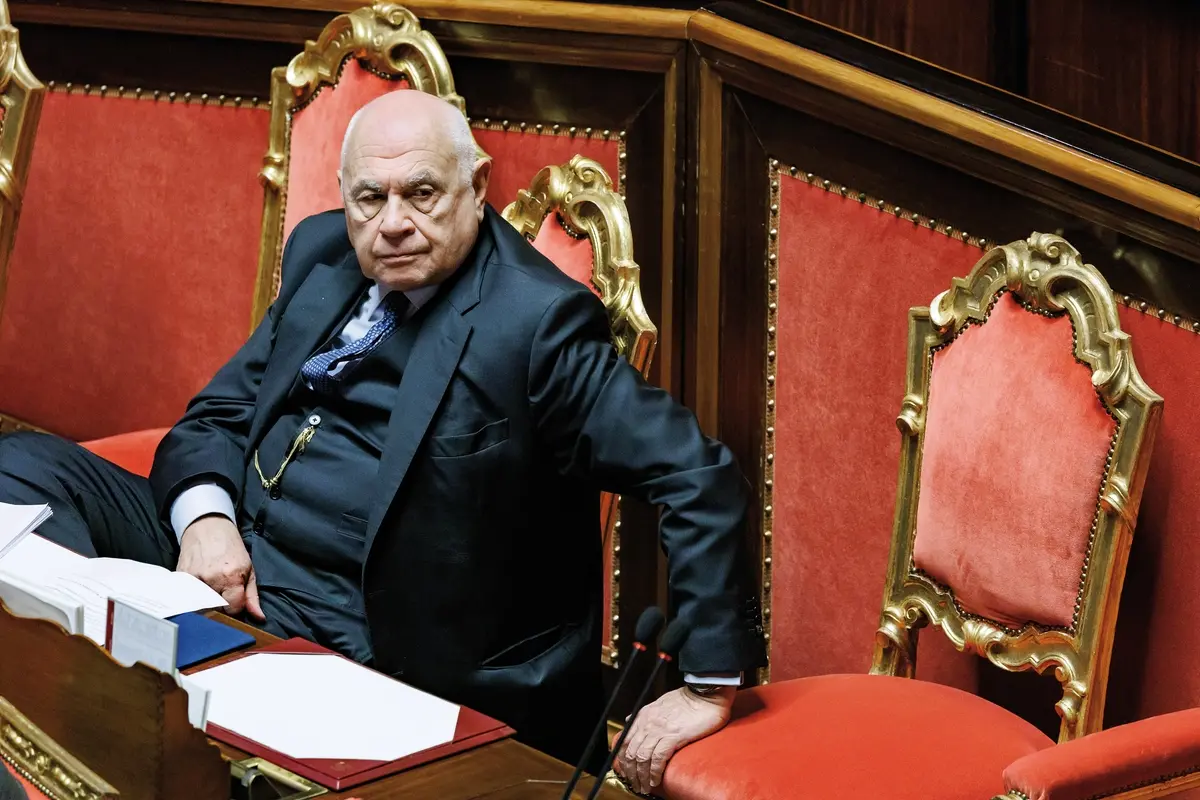 Il ministro Carlo Nordio nell\\u2019aula del Senato durante la relazione sull\\'amministrazione della giustizia, Roma, Mercoled\\u00EC, 22 Gennaio 2025 (Foto Roberto Monaldo / LaPresse) Minister Carlo Nordio in the Senate during the report on the administration of justice, Rome, Wednesday, Jan. 22, 2025 (Photo by Roberto Monaldo / LaPresse) , LaPresse 