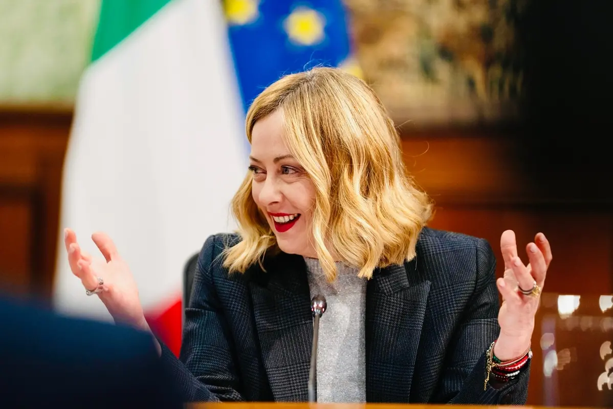 La premier Giorgia Meloni , UFFICIO STAMPA