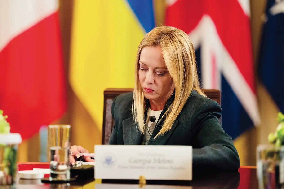 La premier Giorgia Meloni , UFFICIO STAMPA