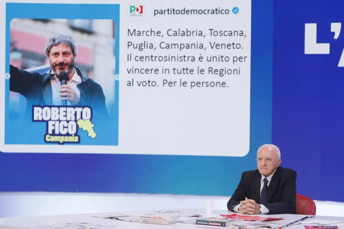 ROBERTO FICO,POLITICO, IN VIDEO, VINCENZO DE LUCA, PRESIDENTE REGIONE CAMPANIA , IMAGOECONOMICA