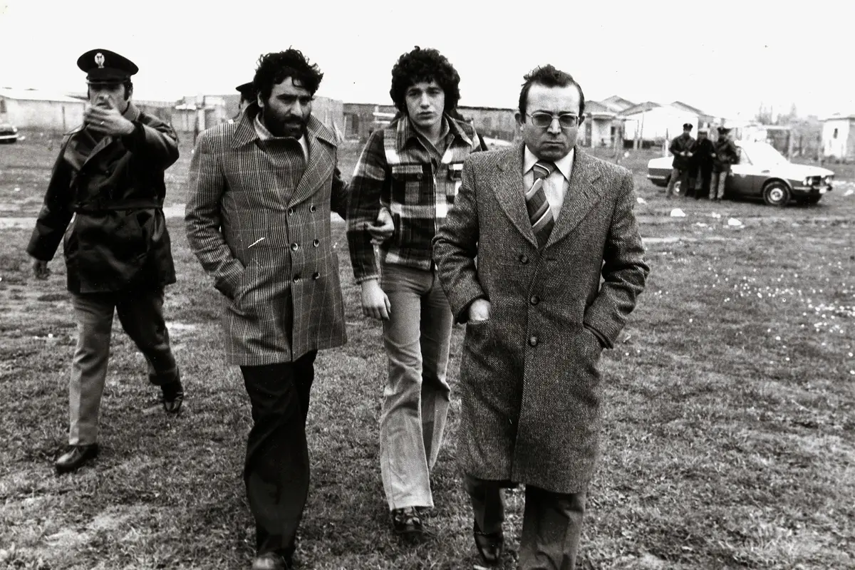 00626573 PINO PELOSI SUL LUOGO DELL\\'ASSASSINIO sopralluogo Idroscalo Ostia 1976 , Archivio/A3/contrasto