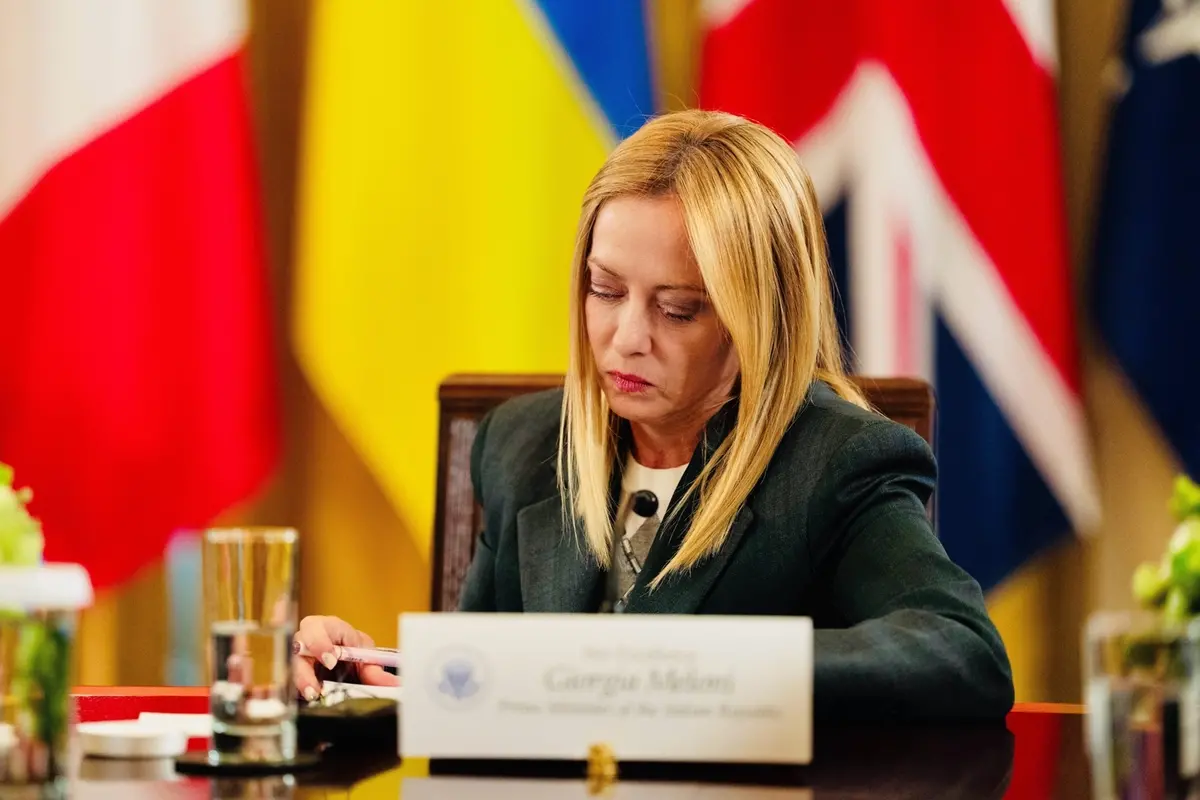 LA PRESIDENTE GIORGIA MELONI A WASHINGTON PER IL VERTICE TRUMP -ZELENSKY E CON I LEADER EUROPEI , ufficio imagoeconomica / via chi